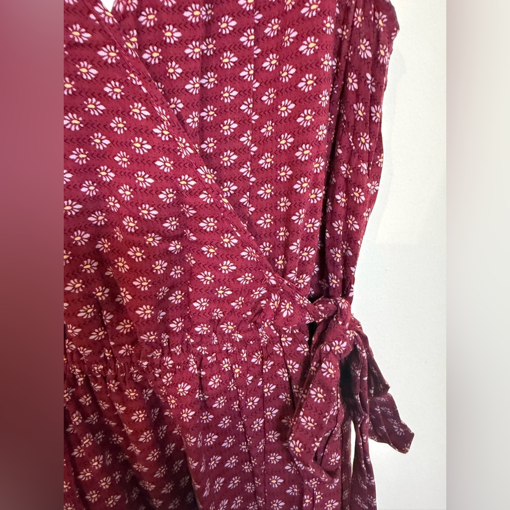 Band of Gypsies Burgundy Floral Maxi Dress *GREAT USED CONDITION* - Picture 4 of 11